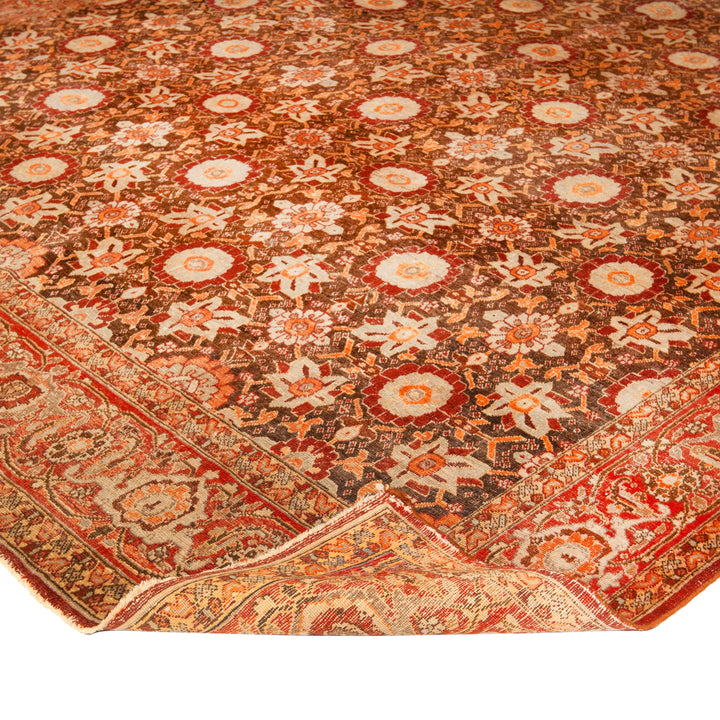 Brown Vintage Wool Malaya Persian Rug - 9'5" x 11'9"
