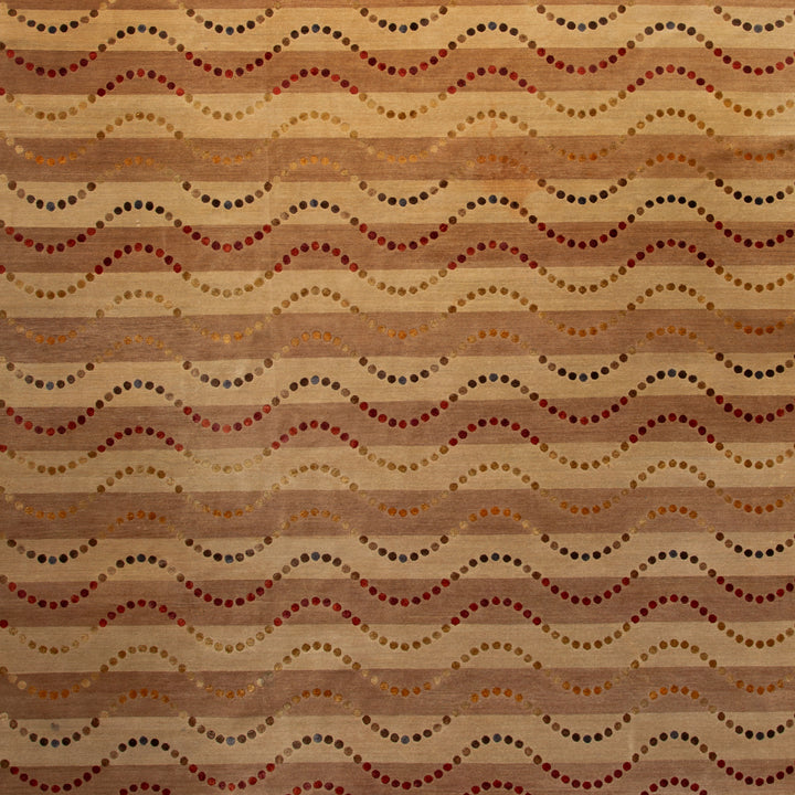 Multi Modern Wool Silk Blend Rug - 9'7" X 13'2" Default Title