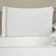 Triplo Bourdon Sheets White + Beige-Sheet Set-King
