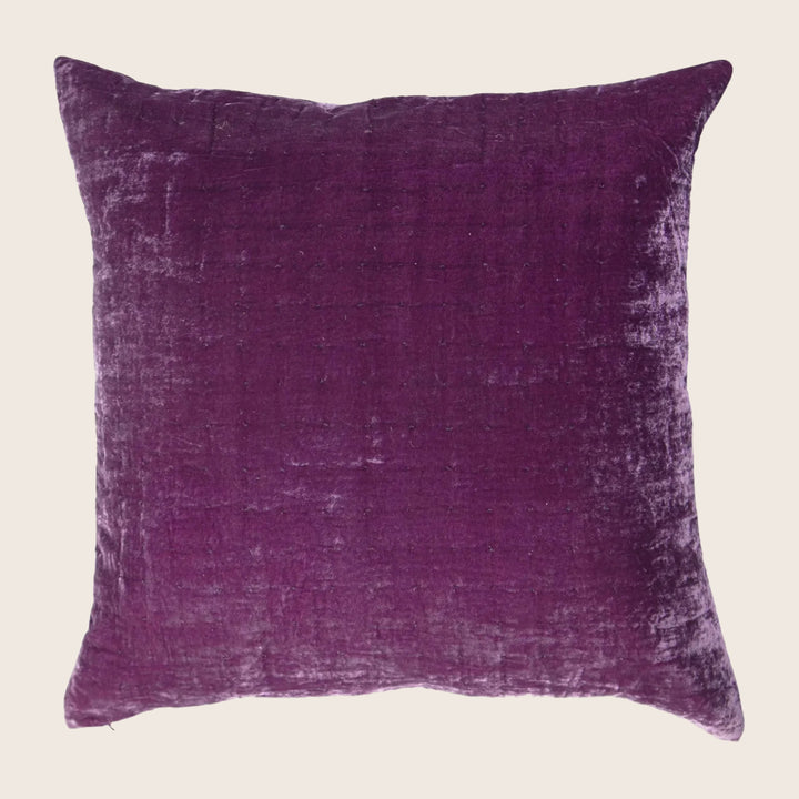 Luminous Quilted Velvet Euro Pillow