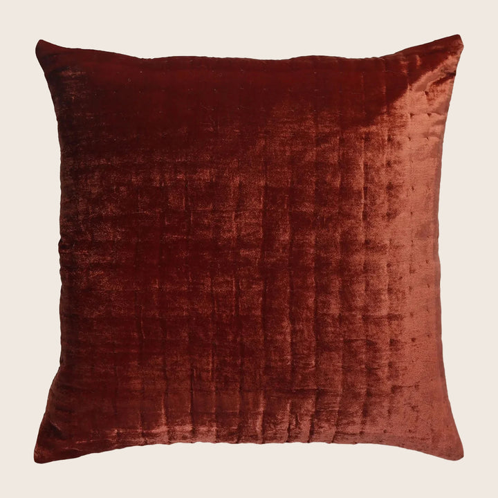 Luminous Quilted Velvet Euro Pillow