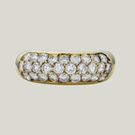 Vintage 18K Yellow Gold Diamond Dome Ring