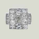 Retro French Platinum Diamond Ring