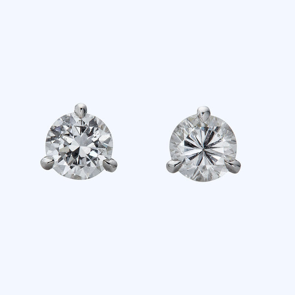 18Kw Contemporary Studs Diamond Earrings