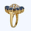 Vintage 18K Yellow Gold, Sapphire, And Diamond Ring