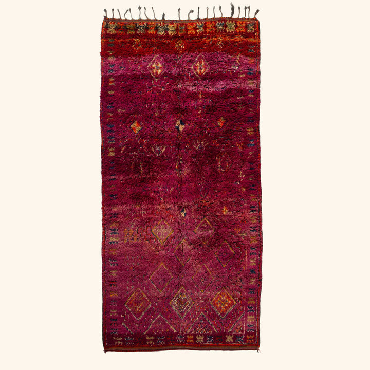 Multi Vintage Moroccan Wool Rug - 6' x 12'