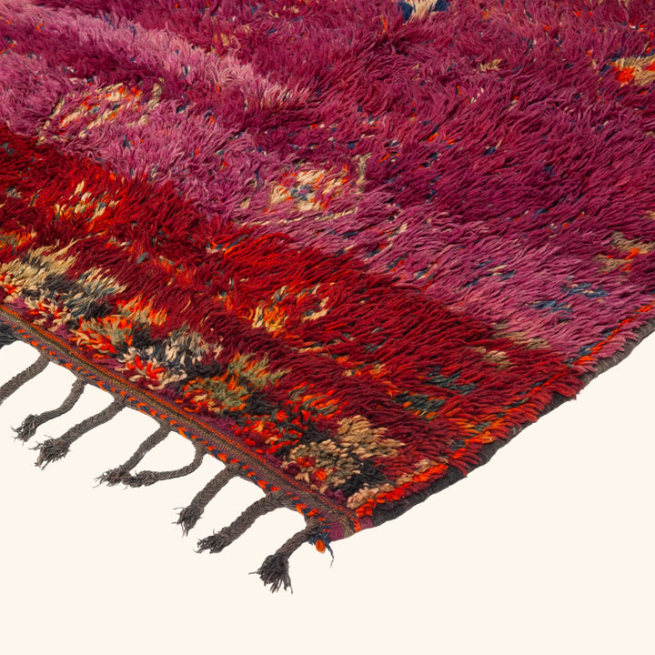 Multi Vintage Moroccan Wool Rug - 6' x 12'
