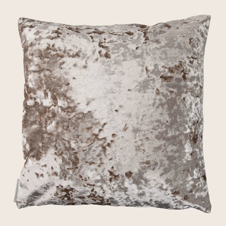 Crushed Velvet Pillow Taupe
