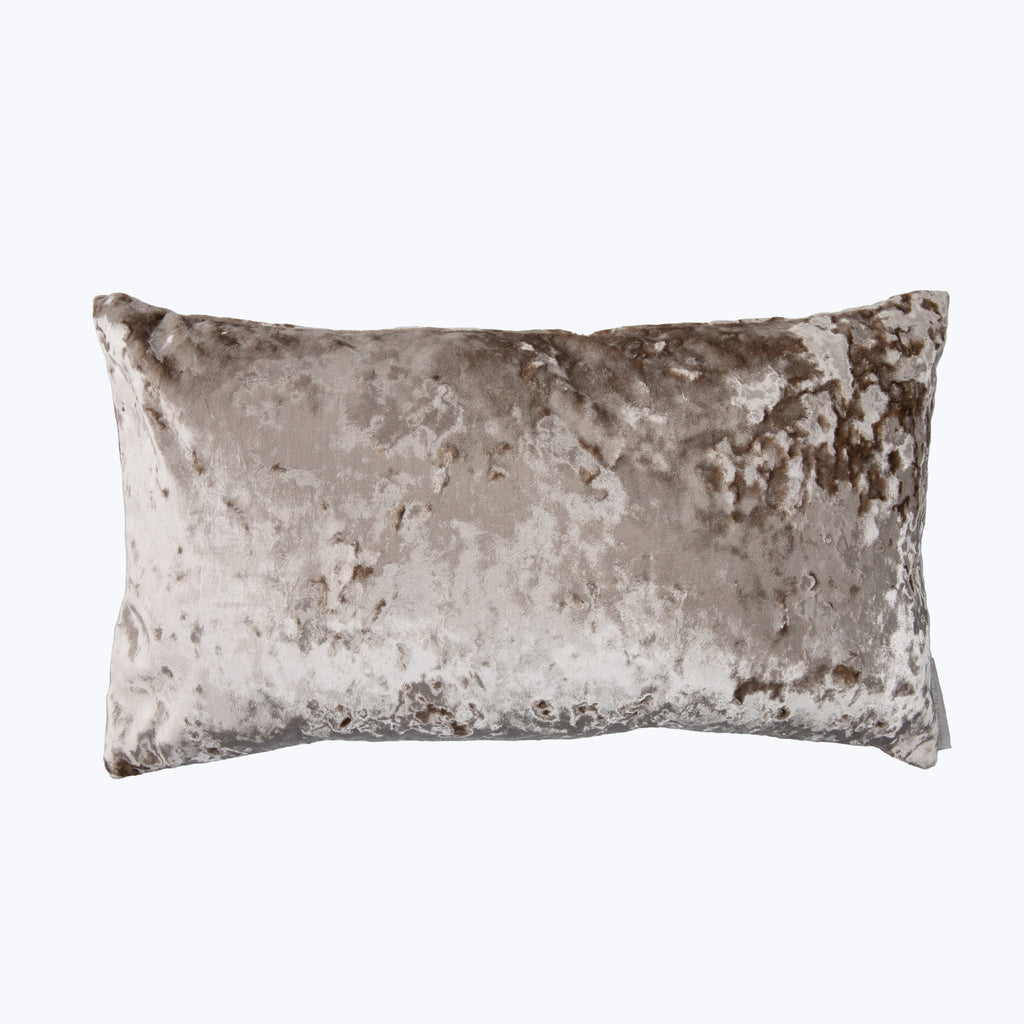 Crushed Velvet Pillow Taupe