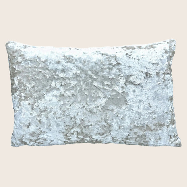 Ombre Crushed Velvet Pillow Ivory