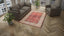Red and Ivory Antique Indian Agra Rug - 6'0" x 8'9"