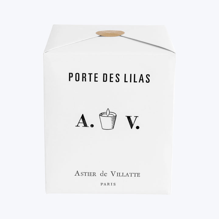 Chic Parisian packaging design for Astier de Villatte products.