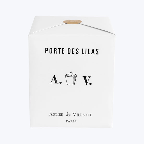 Chic Parisian packaging design for Astier de Villatte products.