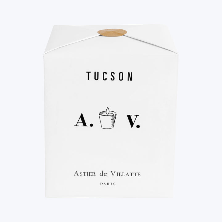 Minimalist packaging design for luxury candle brand from Paris.