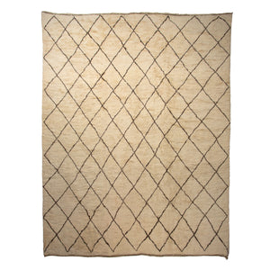 Beige Vintage Berber Moroccan Wool Rug - 17'7" x 22'