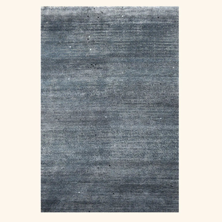 Tibetan Nu Vibrant Silk Rug - Slate Blue