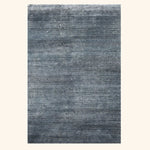 Tibetan Nu Vibrant Silk Rug - Slate Blue