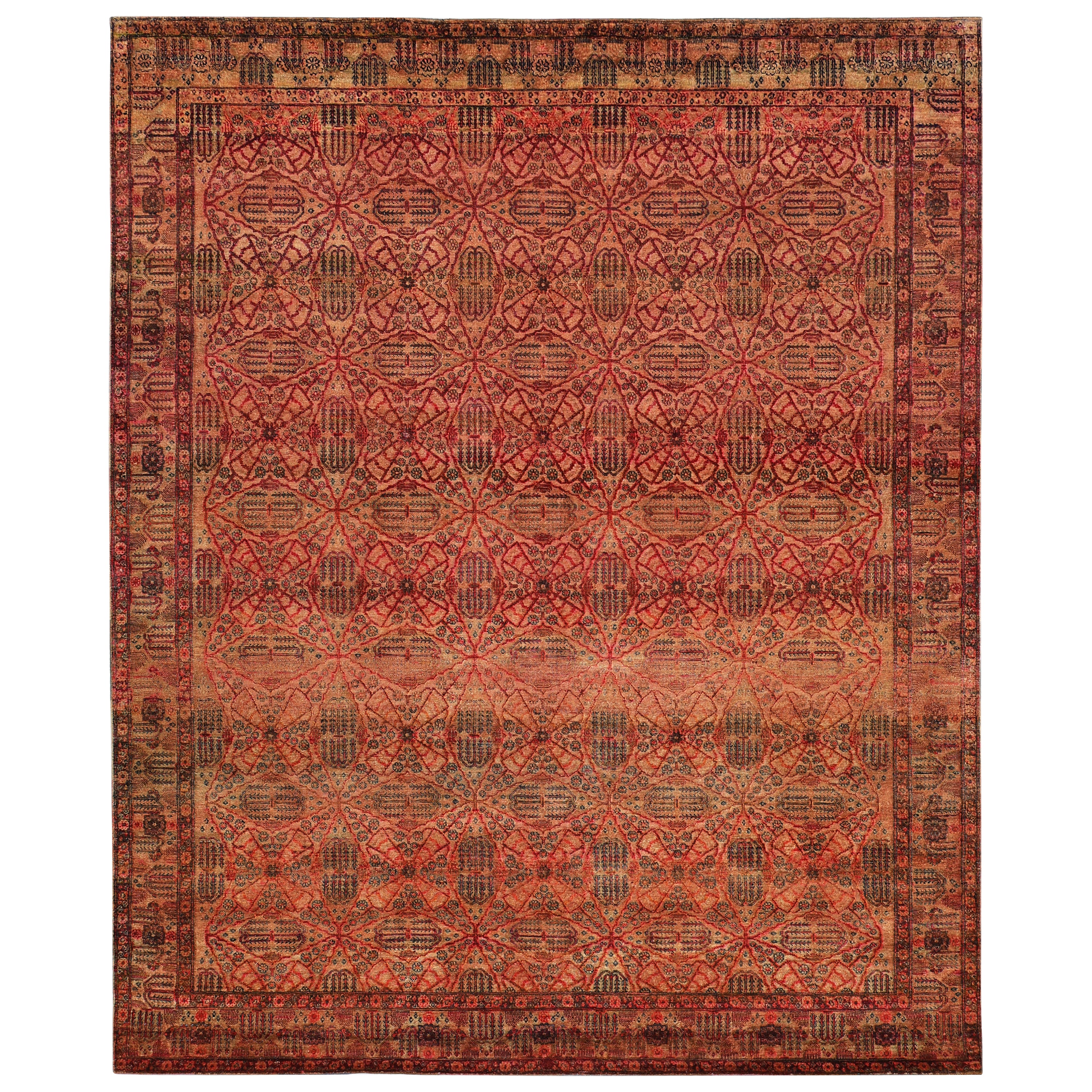 Red Alchemy Traditional Silk Rug - 8'9" x 10'11"