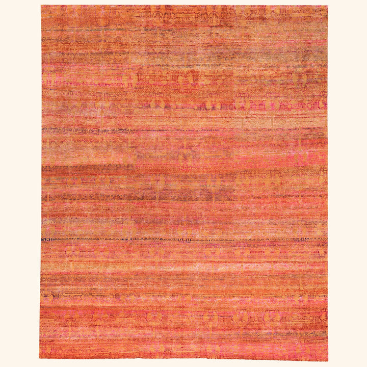 Pink Alchemy Contemporary Wool Silk Blend Rug - 9'10" x 12'2"
