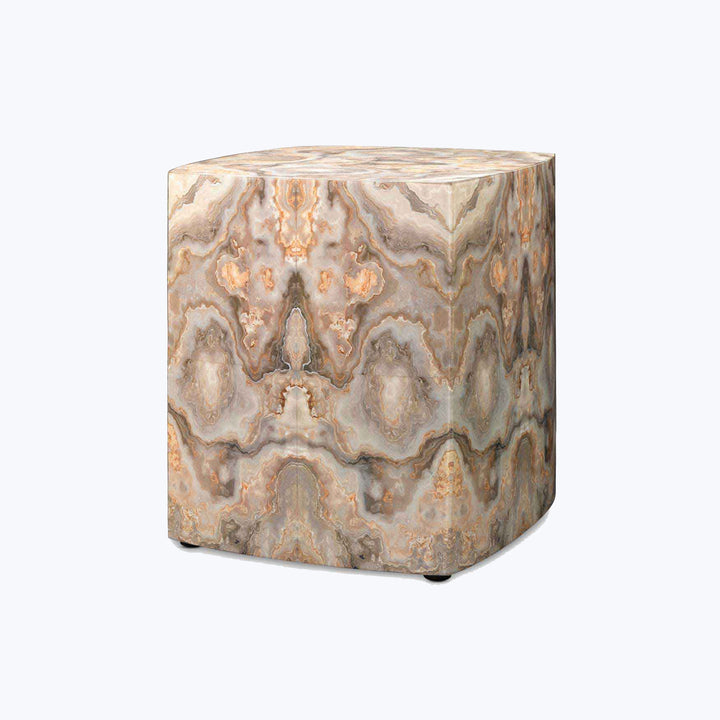 Ink Blot Faux Marble Side Table