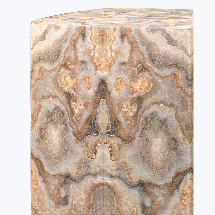 Ink Blot Faux Marble Side Table