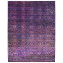 Purple Alchemy Traditional Silk Wool Blend Rug - 7'9" x 10'1"