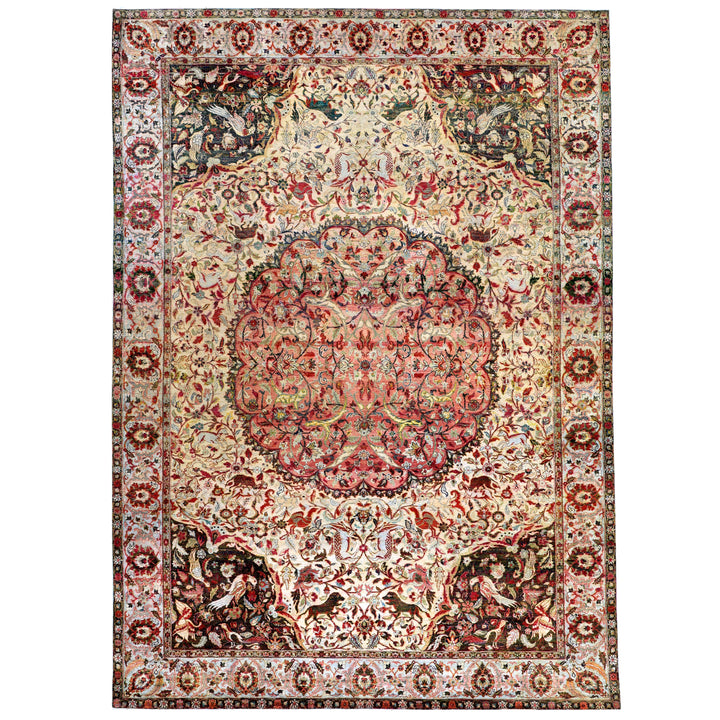 Red Alchemy Traditional Silk Rug - 9'11" x 13'10"
