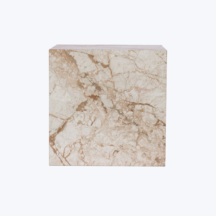 Modern Marble Plinth End Table