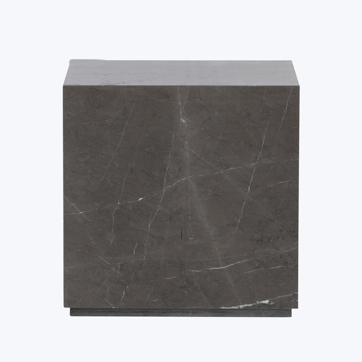 Modern Marble Plinth End Table