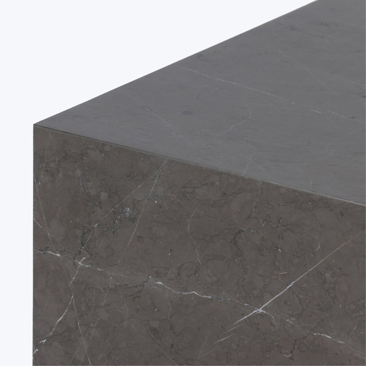 Modern Marble Plinth End Table