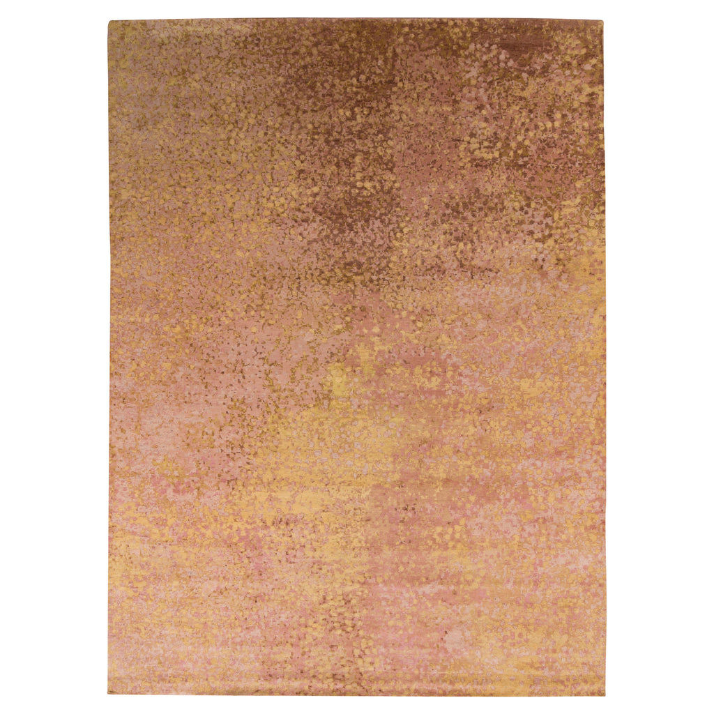 Pink Contemporary Wool Rug - 8'10" x 12'1"