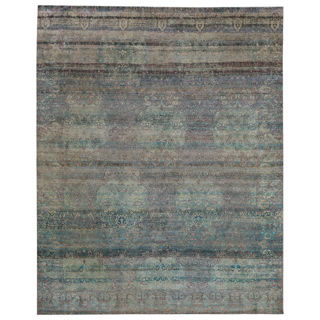 Multicolored Alchemy Traditional Silk Rug - 8'2" x 10'5"