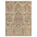 Natural Traditional Wool Silk Blend Rug - 8'11" x 11'11"