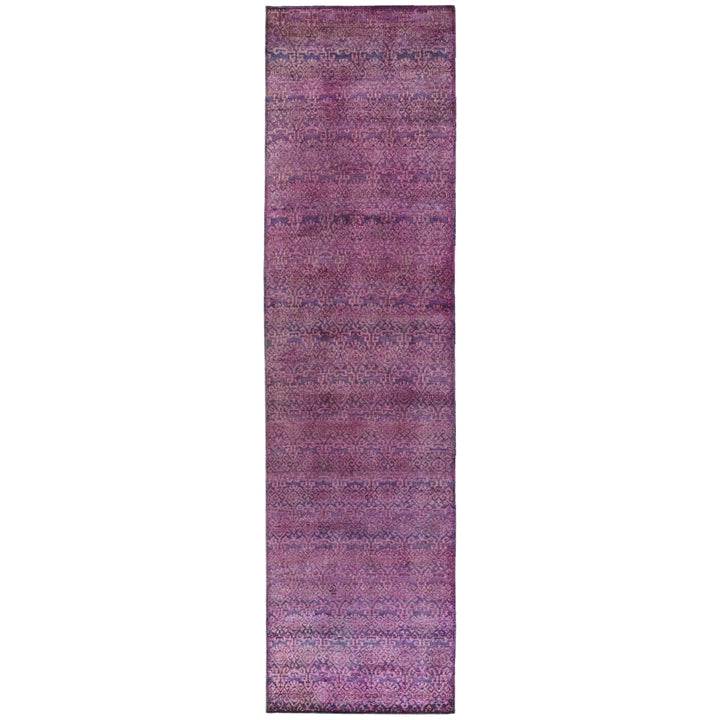 Purple Alchemy Contemporary Silk Runner - 2'11" x 12'1"