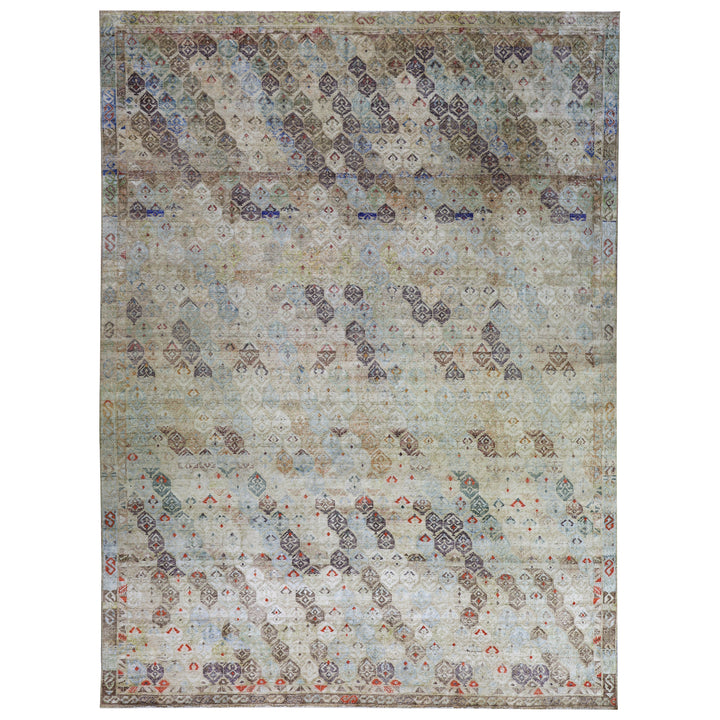 Multicolored Alchemy Traditional Silk Rug - 11'8" x 14'10"