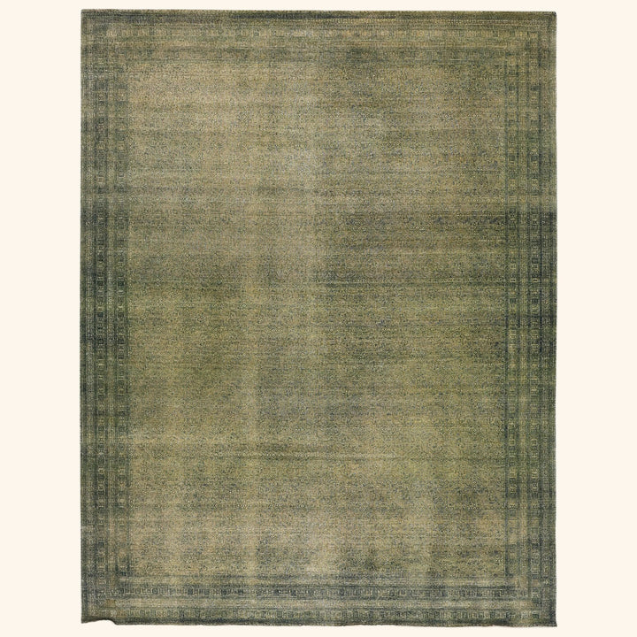 Green Alchemy Traditional Wool Silk Blend Rug - 9'1" x 12'