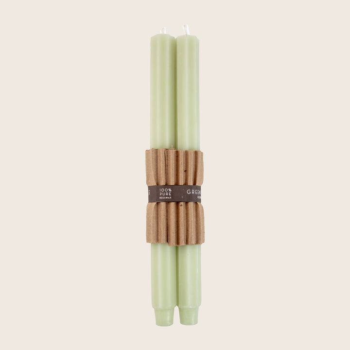 Fluted Church Taper Candles, Set of 2
