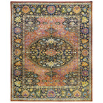 Multicolored Alchemy Traditional Silk Wool Blend Rug - 7'9" x 9'10"