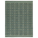 Green Swedish Inspired Flatweave Wool Rug - 9'4" x 12'