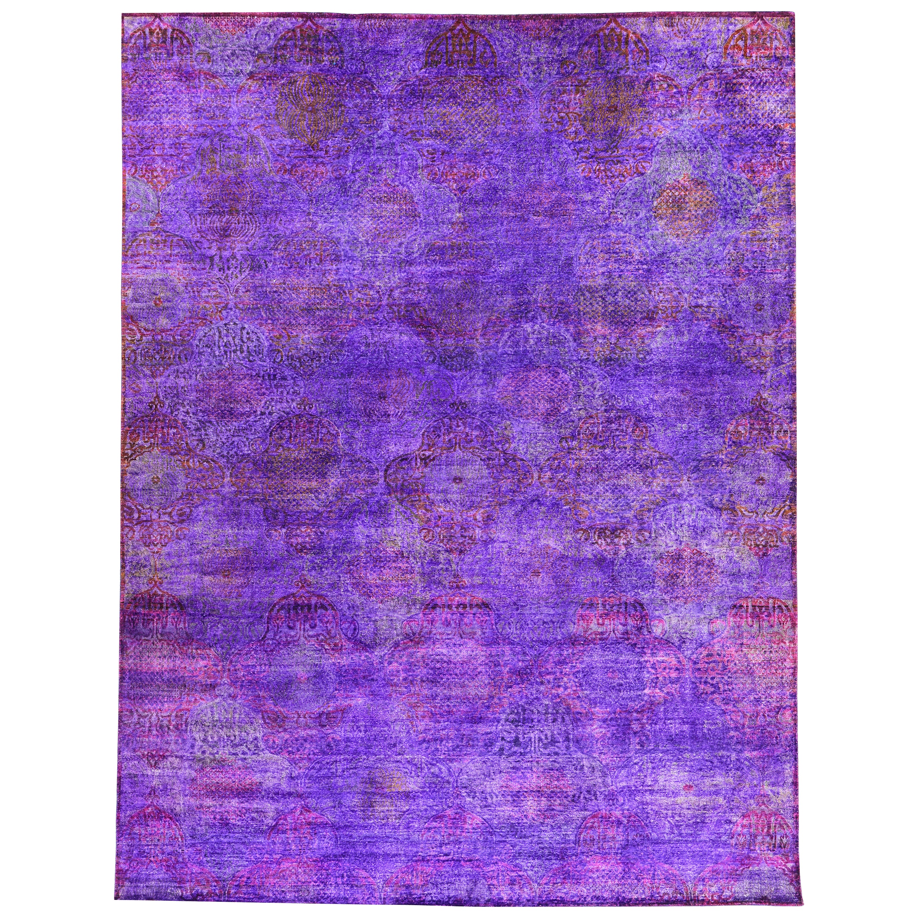 Purple Alchemy Contemporary Silk Rug - 8'10" x 11'10"