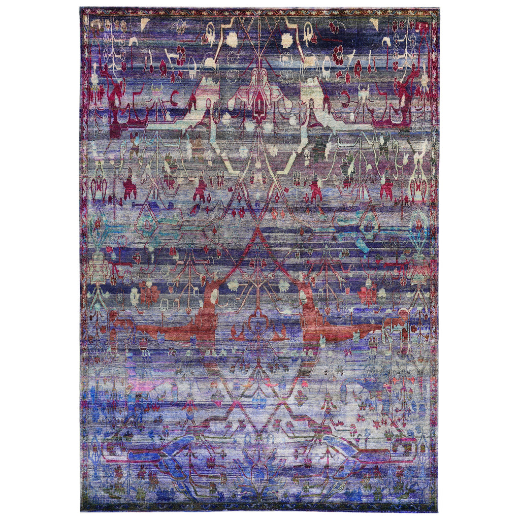 Purple Alchemy Contemporary Silk Rug - 8'8" x 12'3"