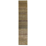 Brown Alchemy Contemporary Wool Silk Blend Runner - 2'11" x 15'1"