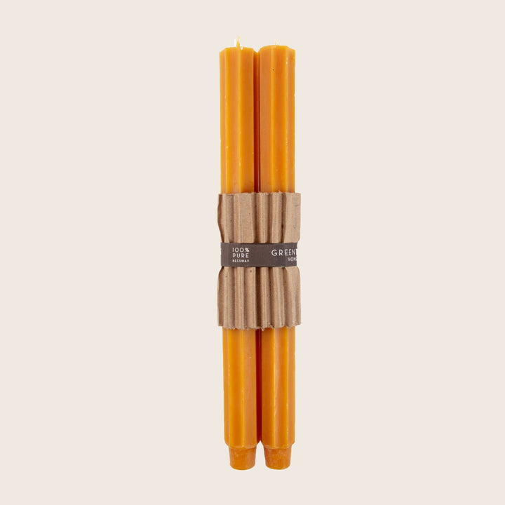 Fluted Church Taper Candles, Set of 2