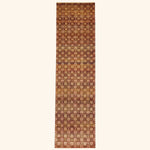 Orange Alchemy Contemporary Wool Silk Blend Runner - 3'2" x 12'4"