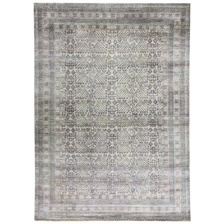 Grey Alchemy Traditional Silk Rug - 8'7" x 11'10"