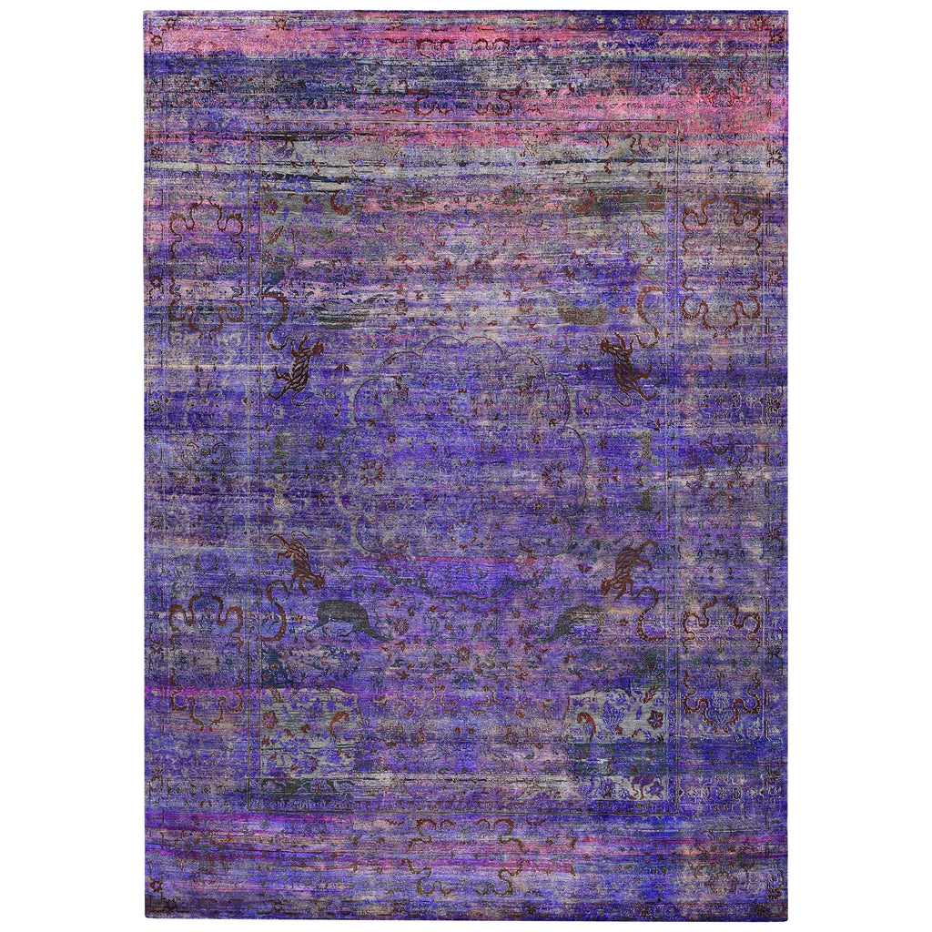 Purple Alchemy Traditional Silk Rug - 9' x 13'