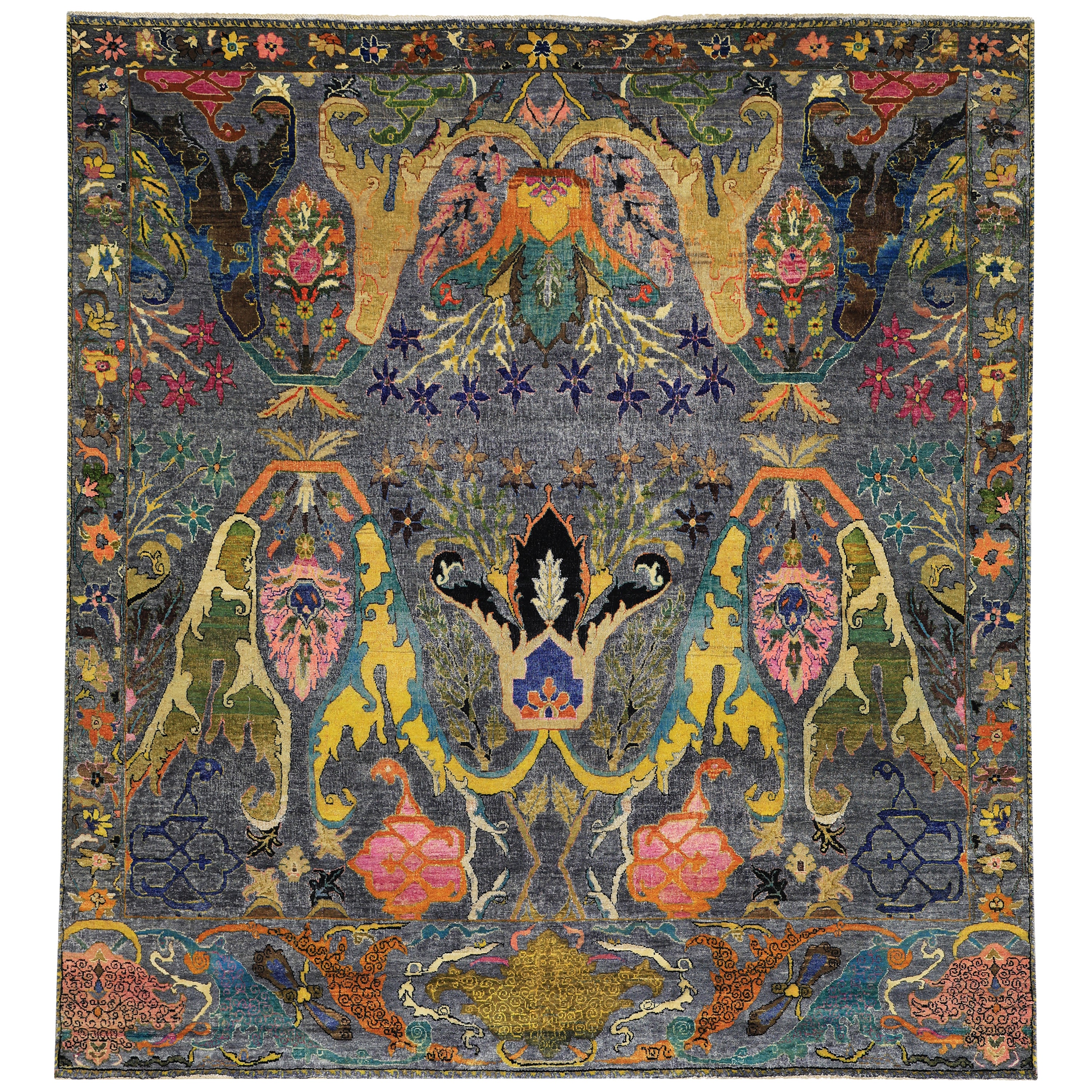 Multicolored Alchemy Traditional Wool Rug - 7'9" x 8'6"