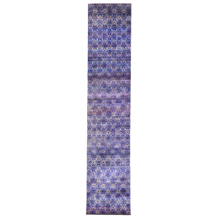 Purple Alchemy Contemporary Silk Runner - 3'1" x 14'11"