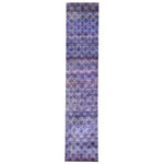 Purple Alchemy Contemporary Silk Runner - 3'1" x 14'11"