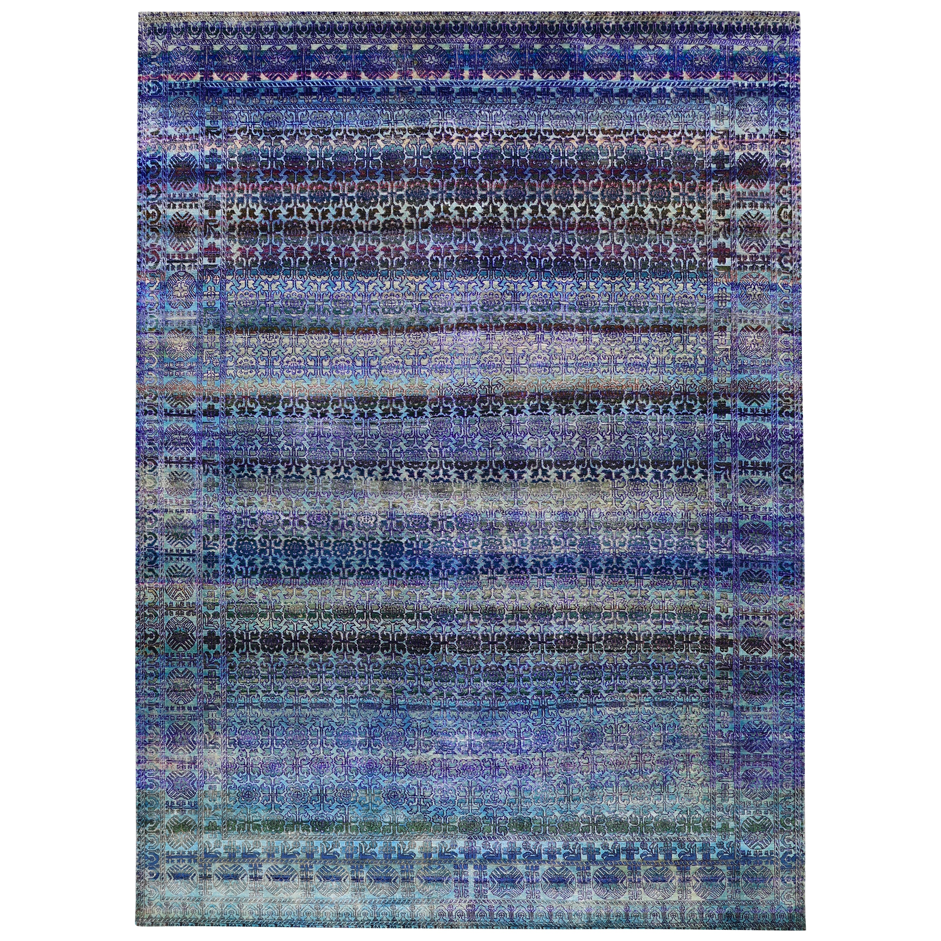 Blue Alchemy Traditional Silk Rug - 8'11" x 12'5"